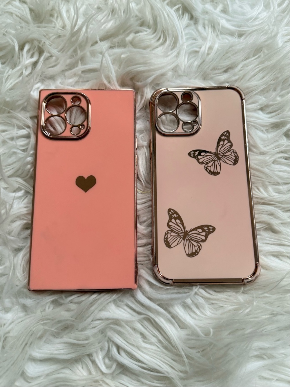 2-Pack iPhone 16 Pro Max Case Bundle | Pink Heart & Butterfly